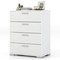 Engineered Wood Dresser with 4 Drawers Storage Cabinet, Metal Legs and Modern Design